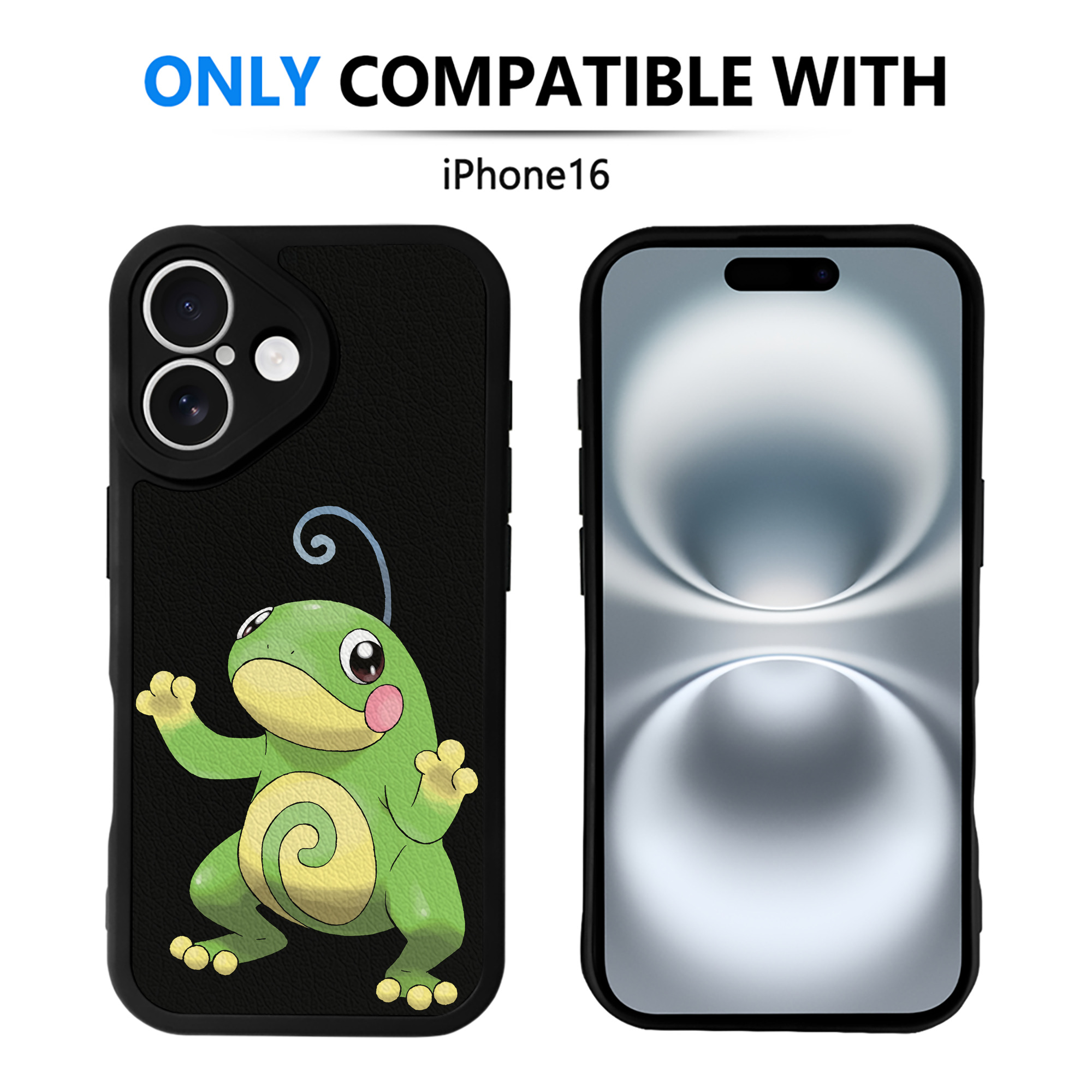 （画像用） ポケットモンスター Pokémon 【iPhone 16シリーズ対応】シリコンスマホケース（レザー調） 材質：シリコン
